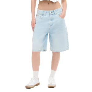 Cropp - Jasne szorty denim bermudy - niebieski