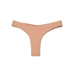 Cropp - Jasnobrązowy dół od bikini typu stringi - brązowy