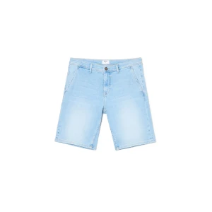 Cropp - Jasnoniebieskie jeansowe szorty - niebieski