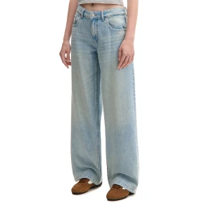 Cropp - Jasnoniebieskie jeansy baggy z niskim stanem - niebieski