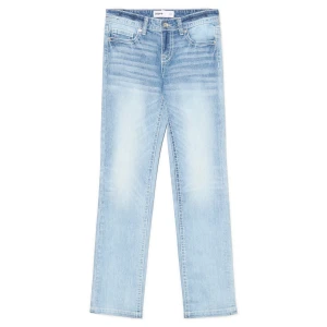 Cropp - Jasnoniebieskie jeansy slim z efektem sprania - niebieski