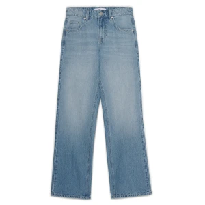Cropp - Jasnoniebieskie jeansy straight z efektem sprania - niebieski