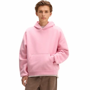 Cropp - Jasnoróżowa bluza boxy z kapturem - różowy