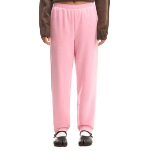 Cropp - Jasnoróżowe dresowe spodnie straight - różowy