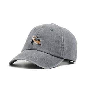 Cropp - Jasnoszara bejsbolówka z naszywką kota - jasny szary