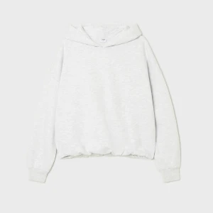 Cropp - Jasnoszara bluza basic z kapturem - jasny szary