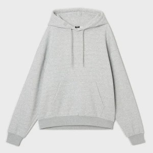 Cropp - Jasnoszara bluza basic z kapturem - jasny szary