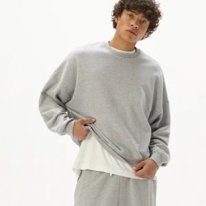 Cropp - Jasnoszara bluza boxy - jasny szary