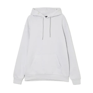 Cropp - Jasnoszara bluza regular z kapturem - jasny szary