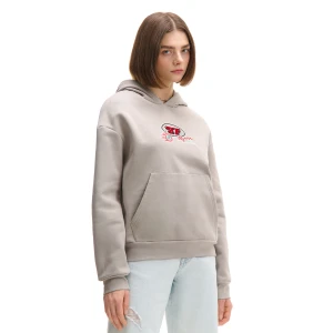Cropp - Jasnoszara bluza z racingową naszywką - jasny szary
