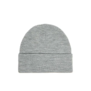 Cropp - Jasnoszara czapka beanie z naszywką - jasny szary