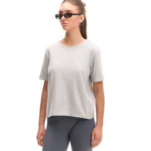 Cropp - Jasnoszara koszulka oversize - jasny szary