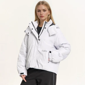 Cropp - Jasnoszara kurtka bomber ze sloganem - jasny szary