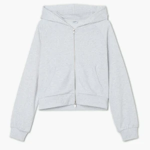 Cropp - Jasnoszara rozpinana bluza z kapturem - jasny szary