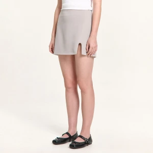 Cropp - Jasnoszara spódniczka mini - jasny szary