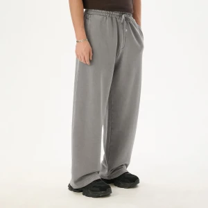 Cropp - Jasnoszare dresy wide leg - jasny szary