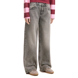 Cropp - Jasnoszare jeansy baggy z niskim stanem - jasny szary