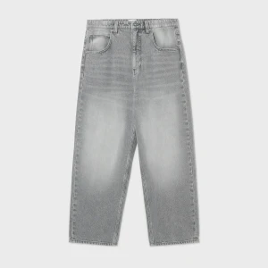 Cropp - Jasnoszare jeansy super baggy - jasny szary