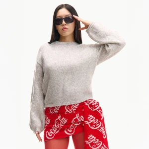 Cropp - Jasnoszary sweter z dodatkiem wełny - jasny szary