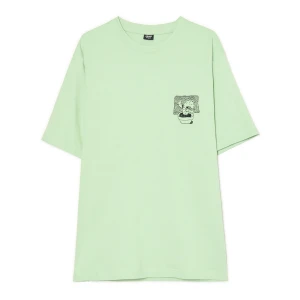 Cropp - Jasnozielona koszulka z motywem kaktusa - zielony