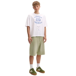 Cropp - Jasnozielone jeansowe szorty baggy - zielony