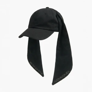 Cropp - Jeansowa czarna czapka z uszami - czarny