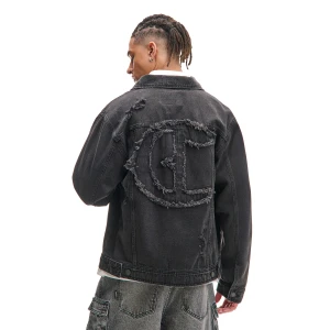 Cropp - Jeansowa katana z aplikacją na plecach - czarny