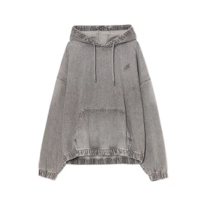 Cropp - Jeansowa katanka typu hoodie - czarny