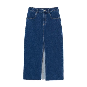 Cropp - Jeansowa spódnica midi - niebieski