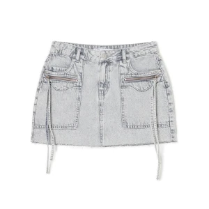 Cropp - Jeansowa spódnica mini - jasny szary
