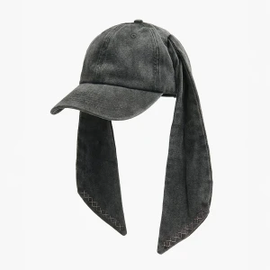 Cropp - Jeansowa szara czapka z uszami - jasny szary