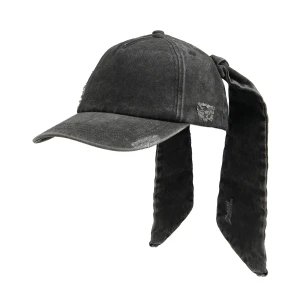 Cropp - Jeansowa szara czapka z uszami - szary