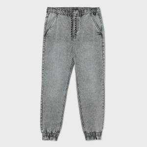 Cropp - Jeansowe joggery z efektem sprania - szary