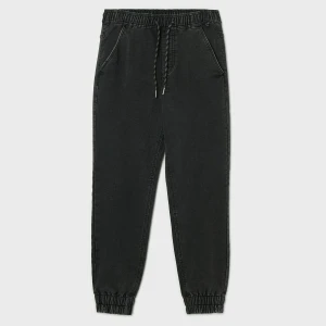 Cropp - Jeansowe joggery z efektem sprania - szary