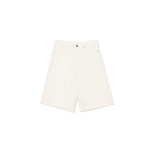 Cropp - Jeansowe szorty jorts z efektem sprania - biały