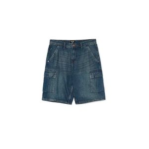 Cropp - Jeansowe szorty retro - granatowy
