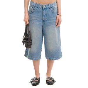 Cropp - Jeansowe szorty typu long jorts - niebieski