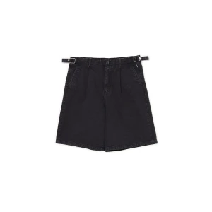 Cropp - Jeansowe szorty z metalowymi klamrami - czarny