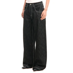 Cropp - Jeansy baggy w stylu vintage - czarny