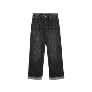 Cropp - Jeansy baggy w stylu vintage - szary