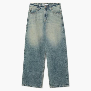 Cropp - Jeansy baggy z efektem sprania - niebieski