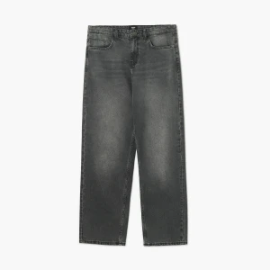 Cropp - Jeansy baggy z efektem sprania - szary