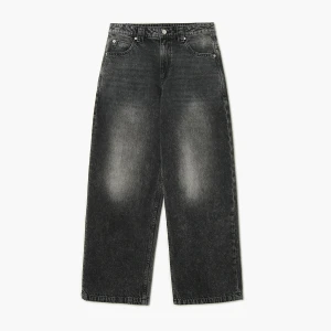 Cropp - Jeansy baggy z efektem sprania - szary