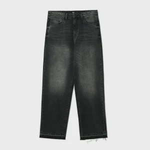 Cropp - Jeansy baggy z efektem sprania - szary