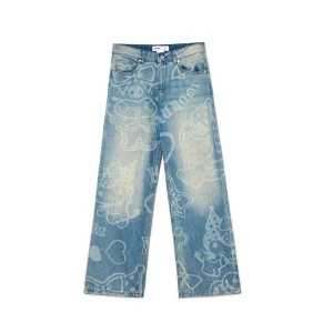 Cropp - Jeansy baggy z motywem Kuromi - niebieski
