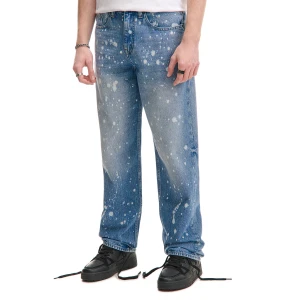 Zdjęcie produktu Cropp - Jeansy baggy z motywem rozprysku wybielacza - niebieski
