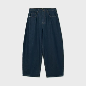 Cropp - Jeansy barrel leg z efektem sprania - purpurowy