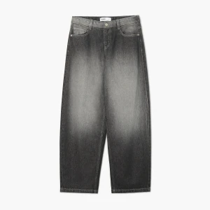 Cropp - Jeansy barrel z efektem sprania - szary