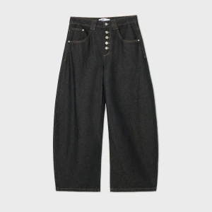Cropp - Jeansy barrel z wysokim stanem - czarny