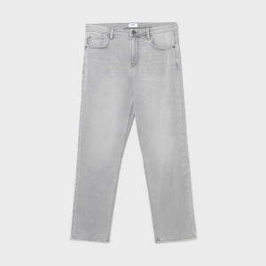 Cropp - Jeansy regular z efektem sprania - jasny szary